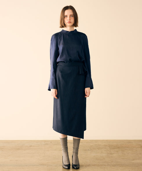 viscose satin raglan blouse